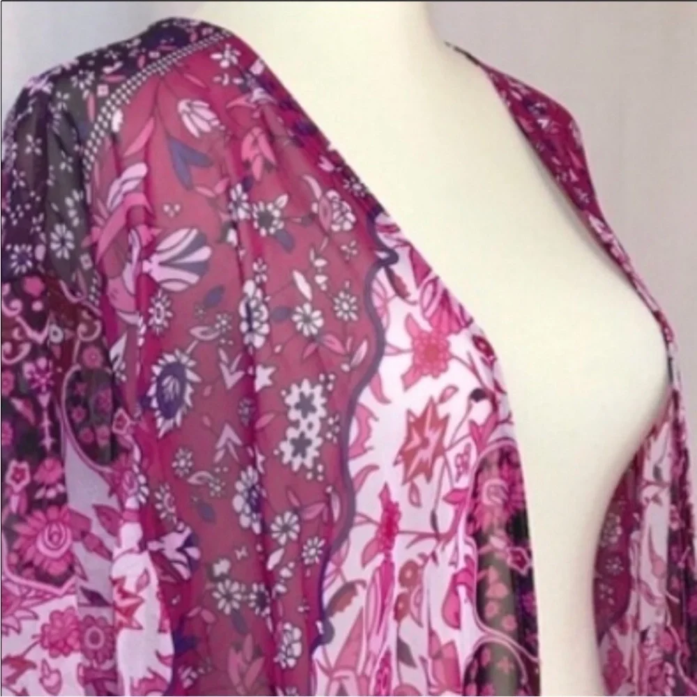 Bohemian swim coverup kimono kaftan